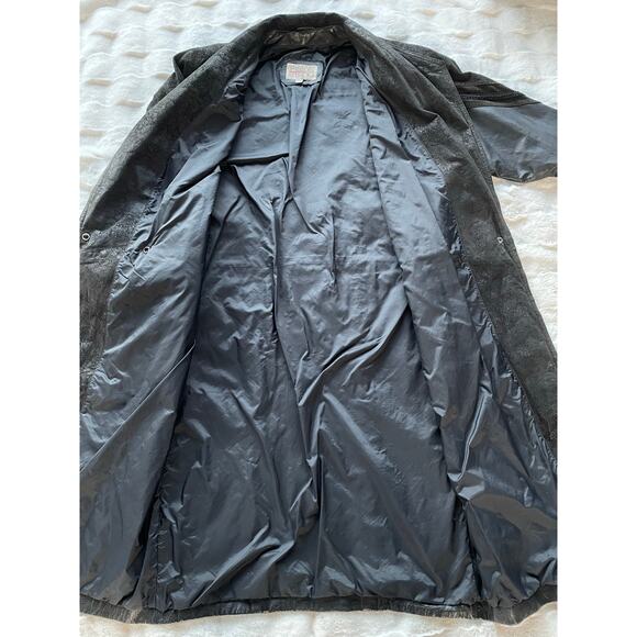 🔥Vintage Pelle Studio Double Breasted
Baroque Leather Long Duster Coat Jacket M - Picture 6 of 16